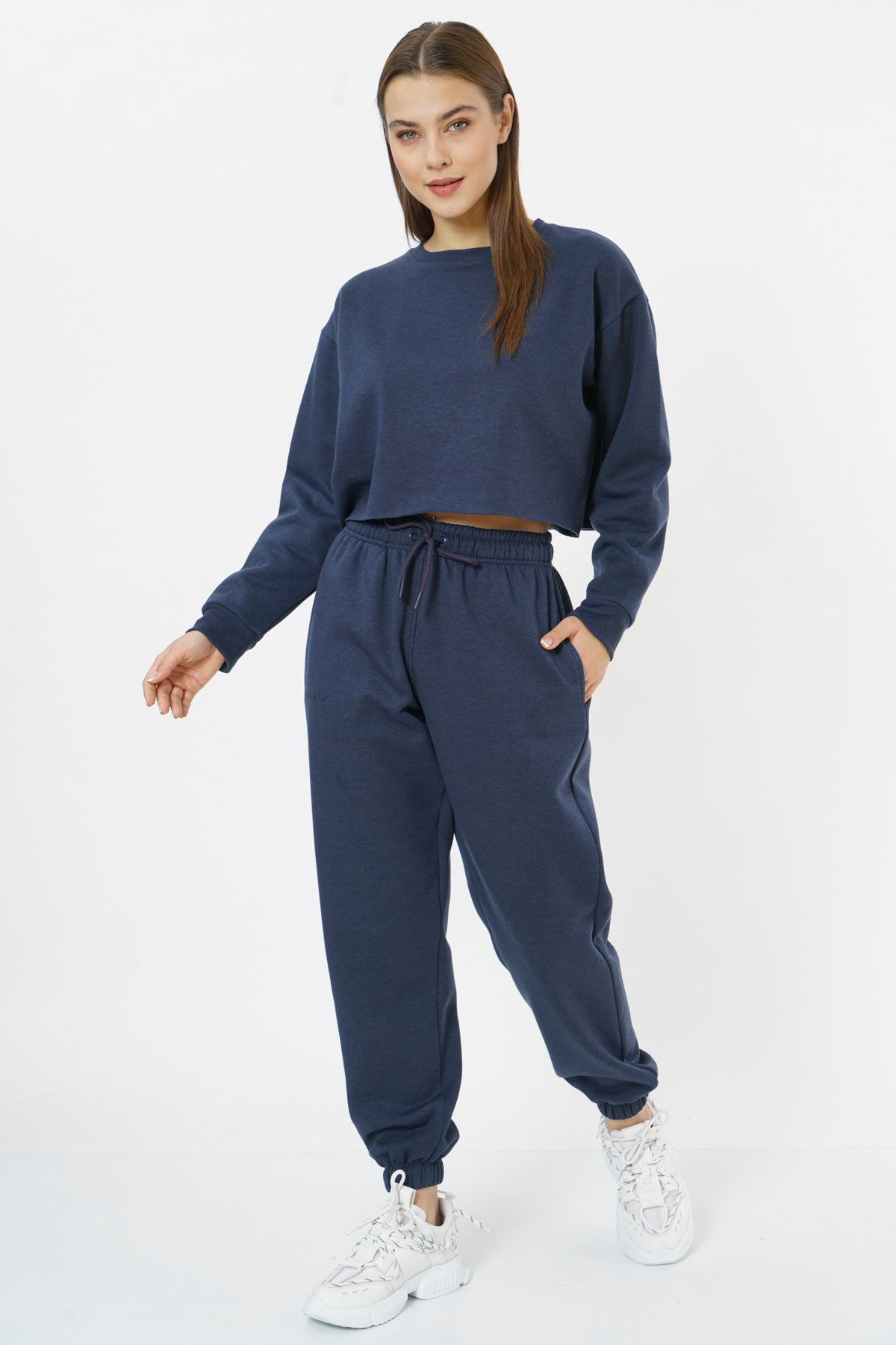 Pantalones de Chándal Oversize para Mujeres / Azul marino