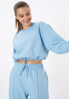 Cropped Crewneck Sweatshirt / Ice Blue