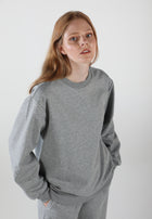 Oversized Crewneck Sweatshirt / Moon Grey