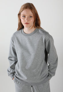 Oversized Crewneck Sweatshirt / Moon Grey