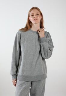 Oversized Crewneck Sweatshirt / Moon Grey