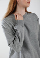 Oversized Crewneck Sweatshirt / Moon Grey