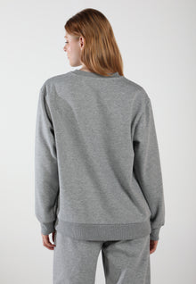 Oversized Crewneck Sweatshirt / Moon Grey