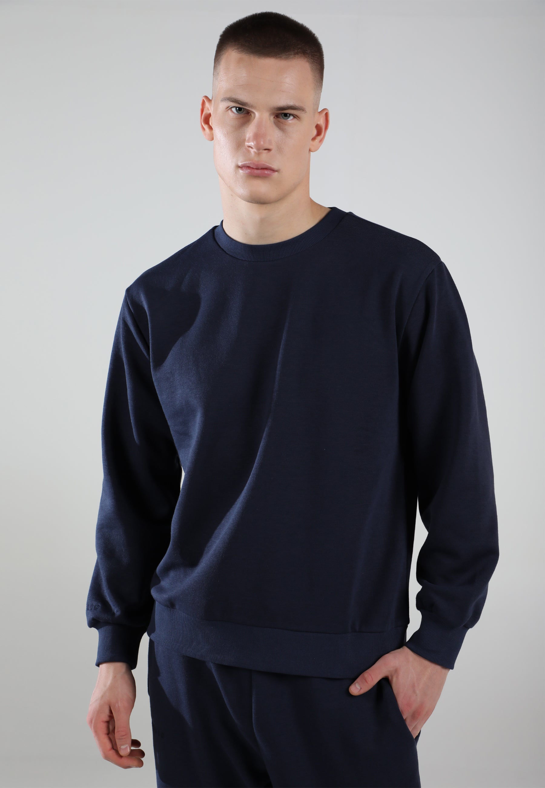 Oversized Crewneck Sweatshirt / Midnight Navy