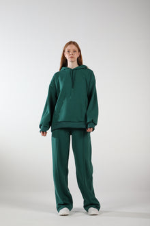 Oversized Wide Leg Palazzo Pants / Evergreen