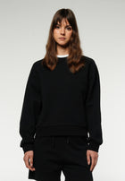 Crewneck Cropped Sweatshirt / Black