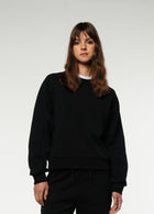 Crewneck Cropped Sweatshirt / Black