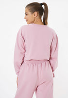 Cropped Crewneck Sweatshirt / Candy Pink