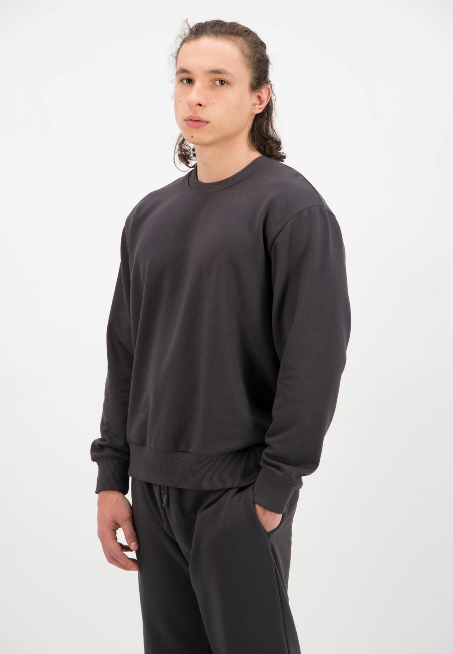 Oversized Crewneck Sweatshirt / Anthracite